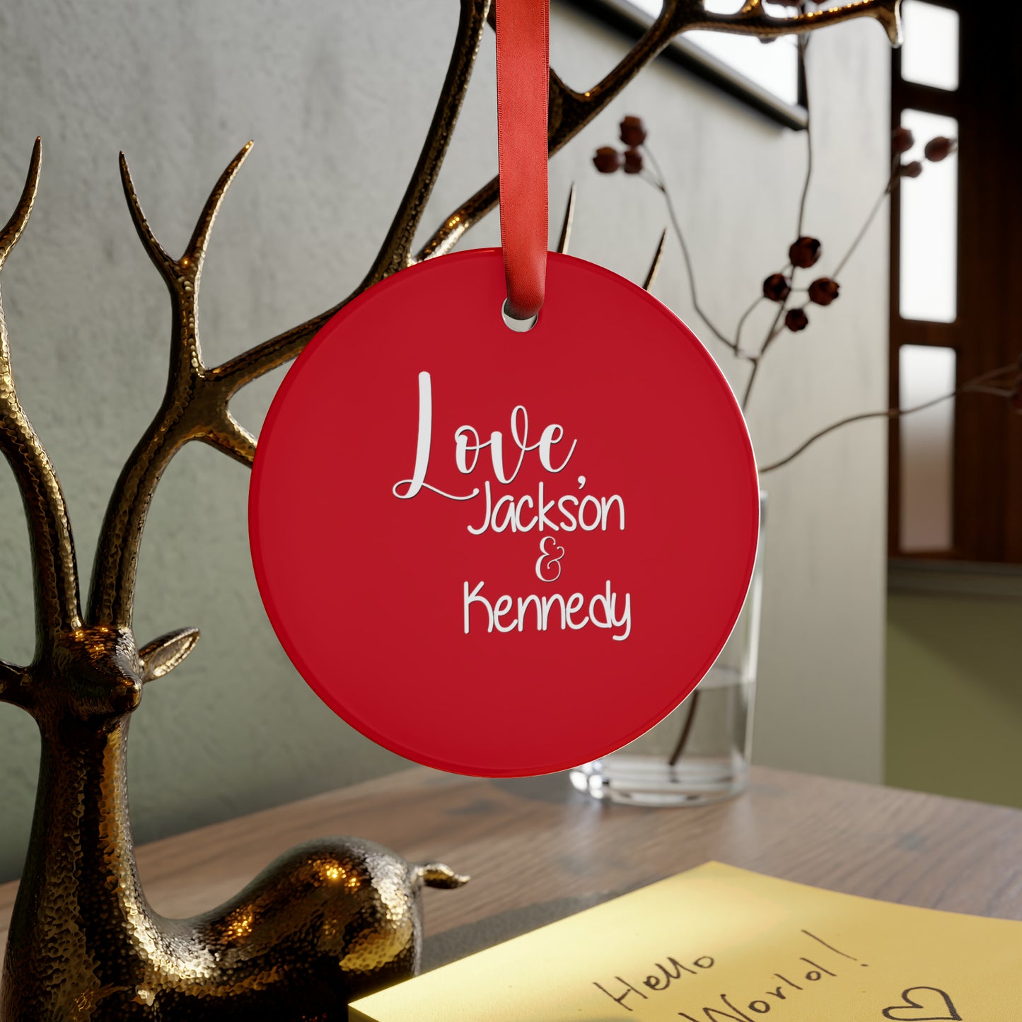 Acrylic Ornament with Ribbon