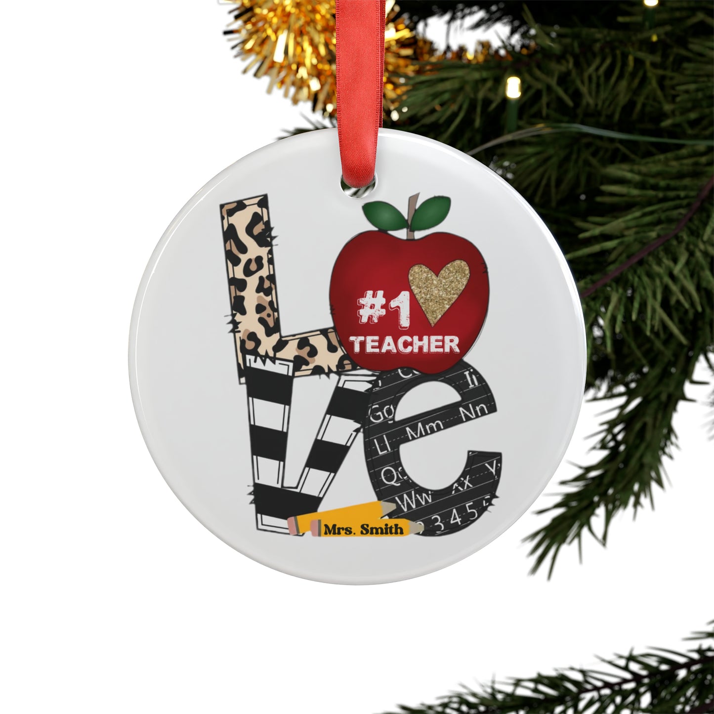 Acrylic Ornament with Ribbon