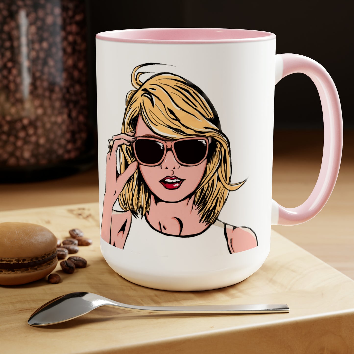 Two-Tone Coffee Mugs, 15oz