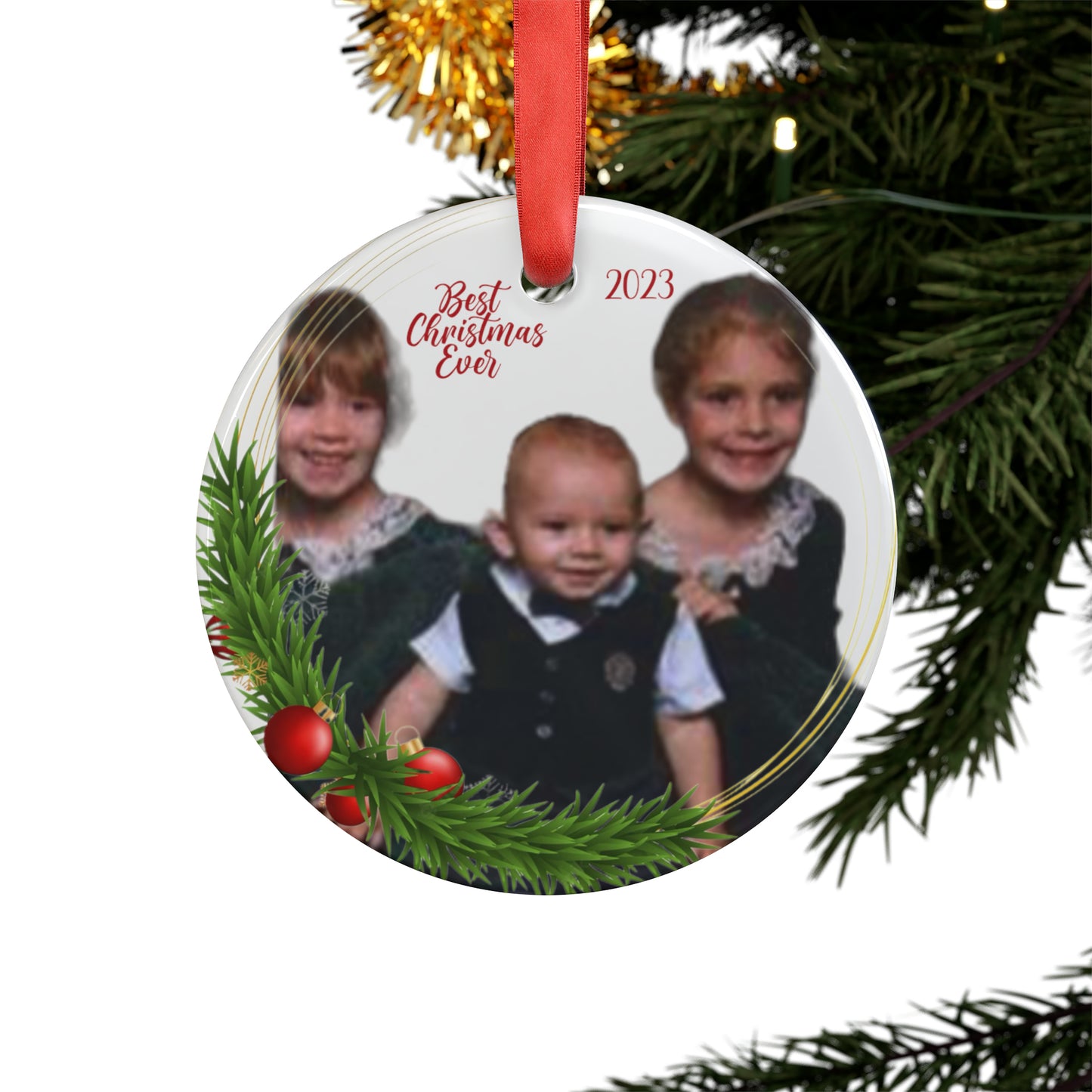 Copy of Copy of Acrylic Ornament with Ribbon