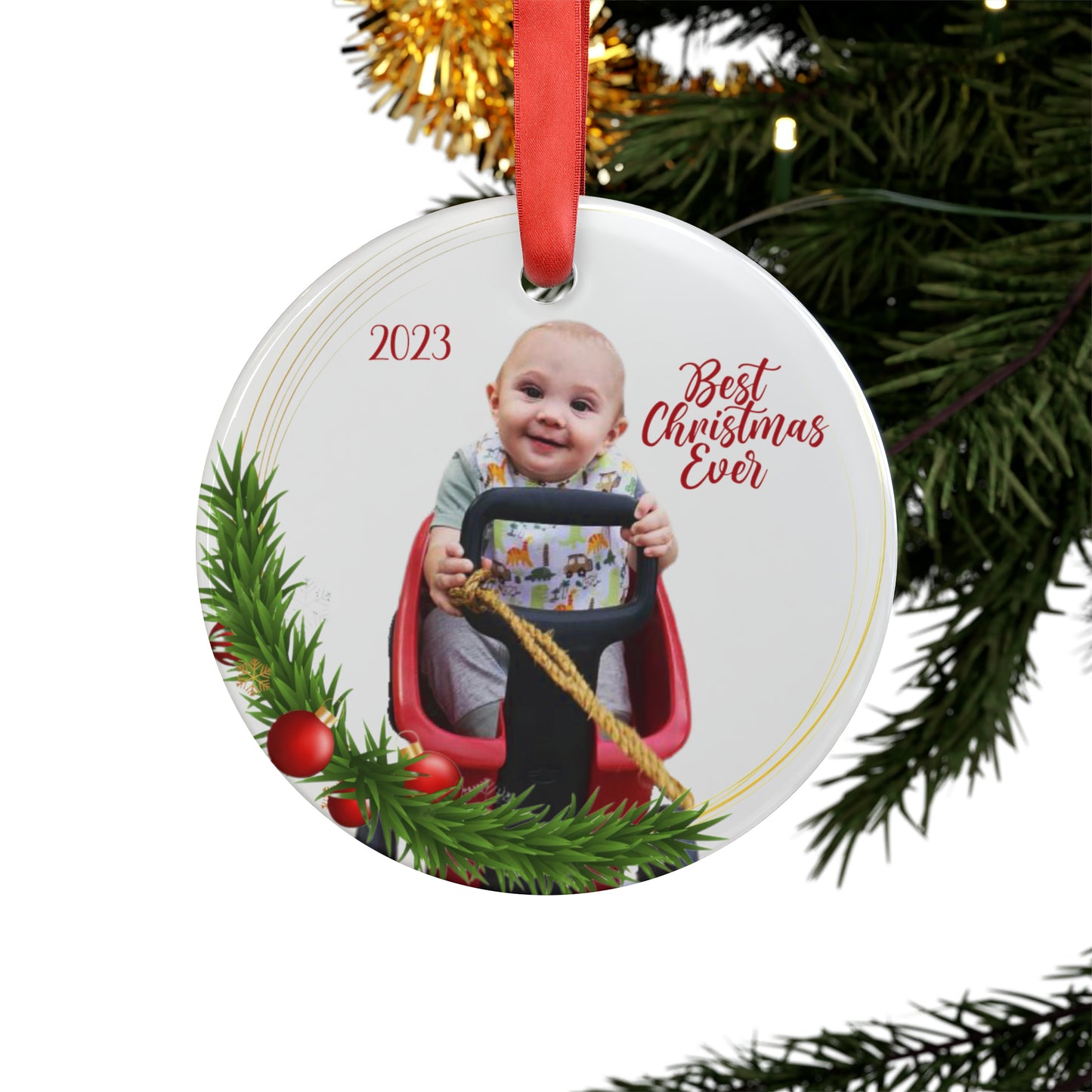 Copy of Acrylic Ornament with Ribbon