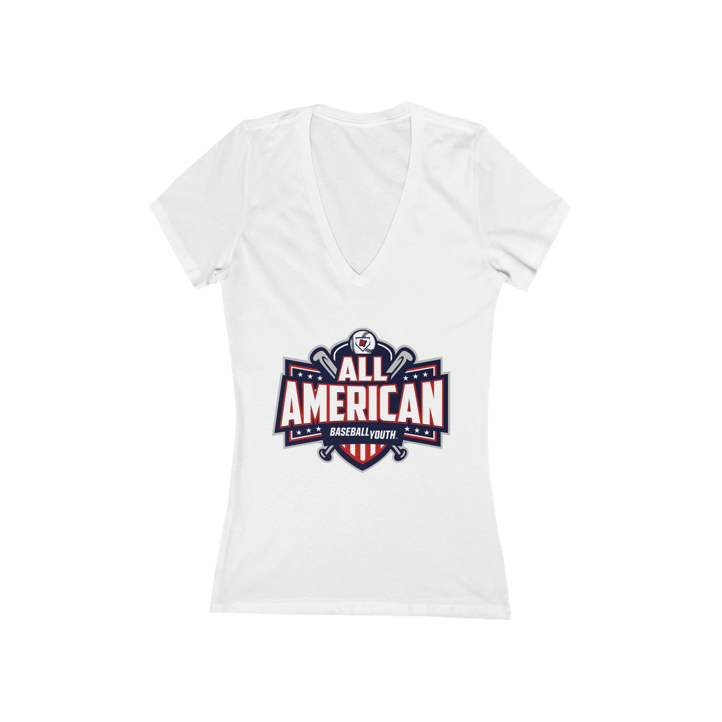 Women's Jersey Short Sleeve Deep V-Neck Tee