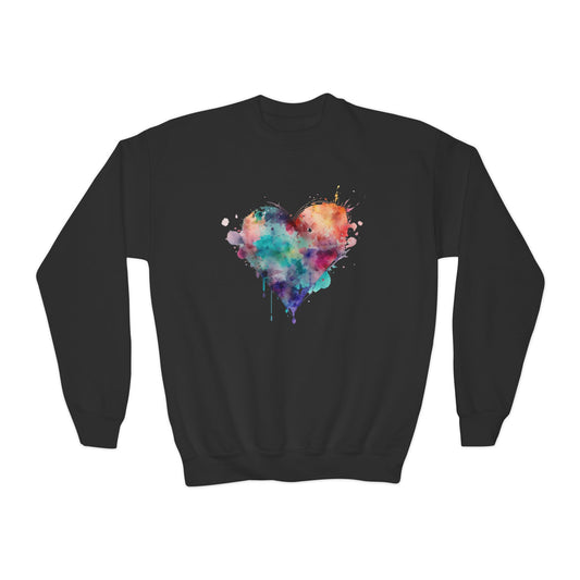 Splattered heart Youth Crewneck Sweatshirt