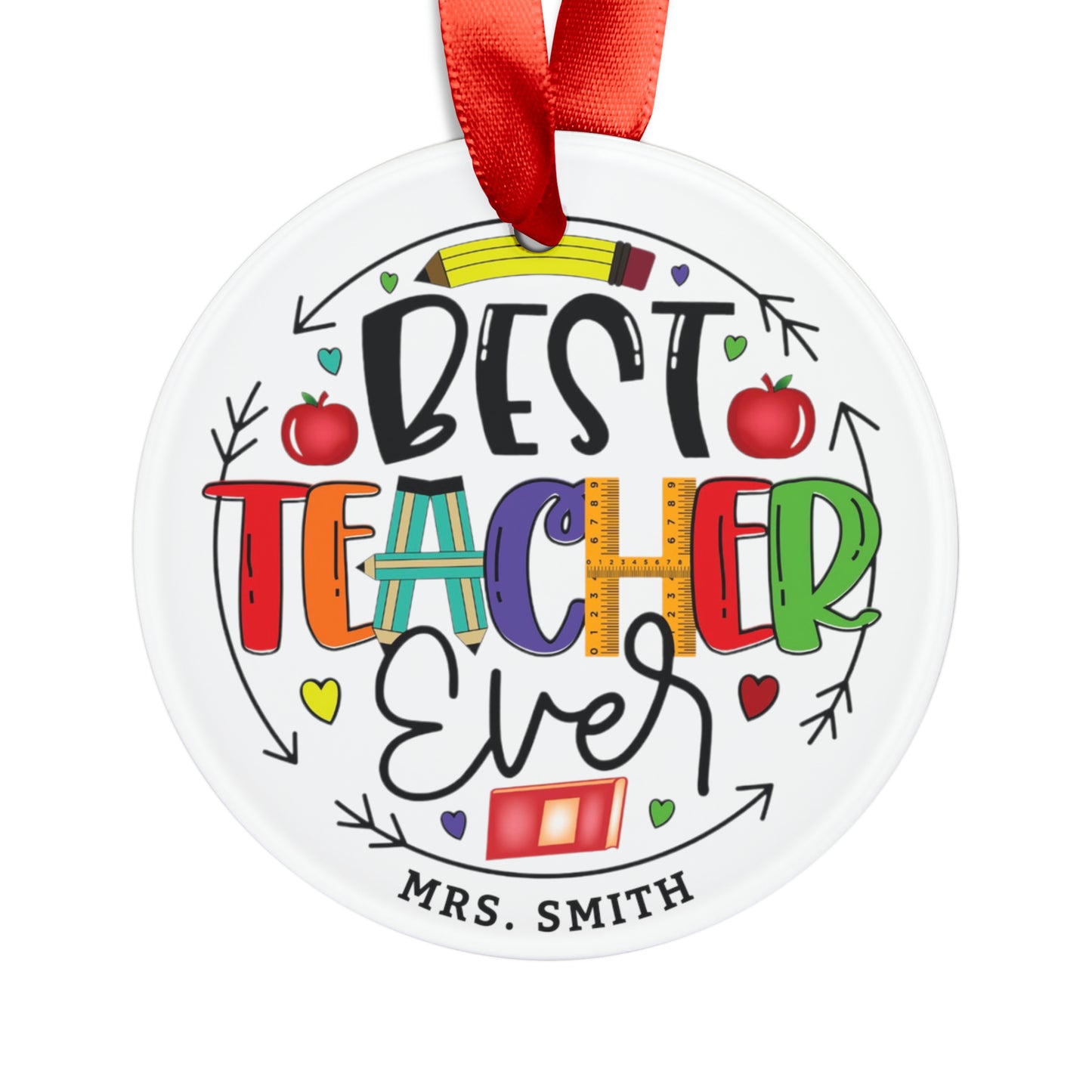 Acrylic Ornament with Ribbon