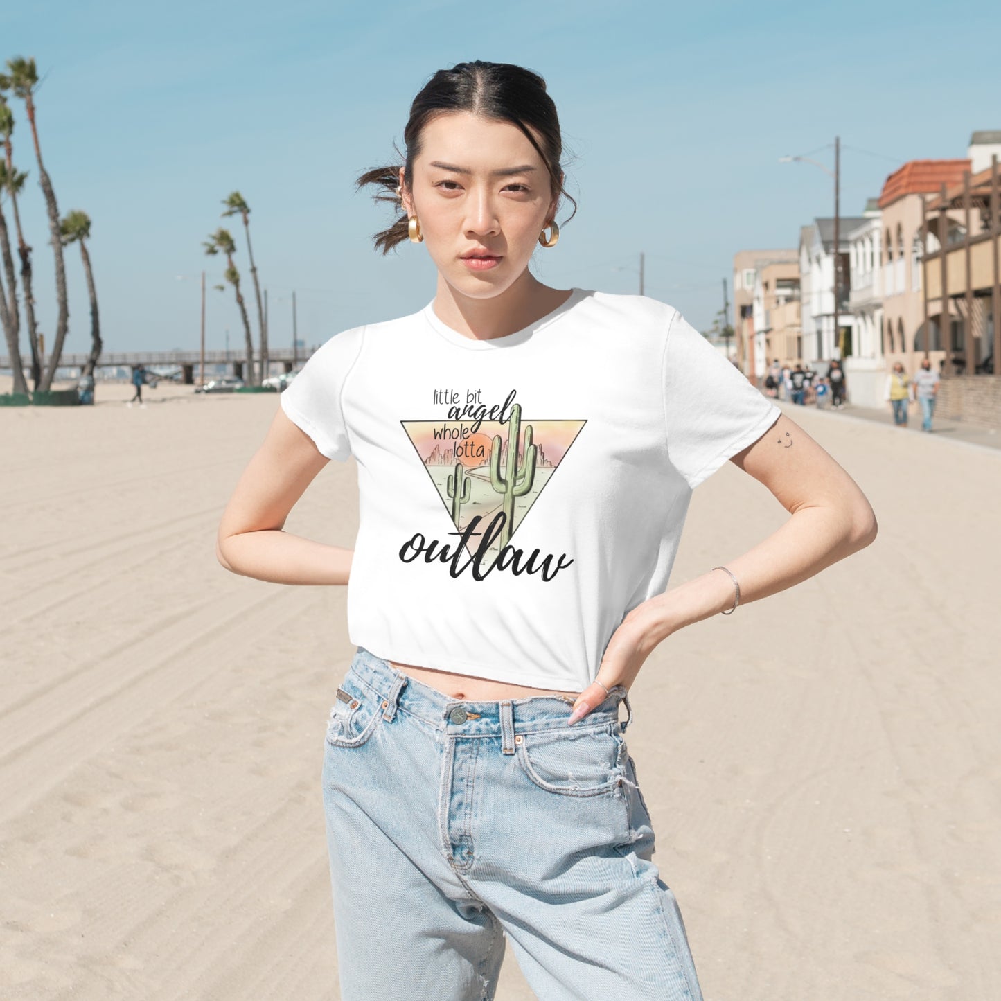 Women's Flowy Cropped Tee