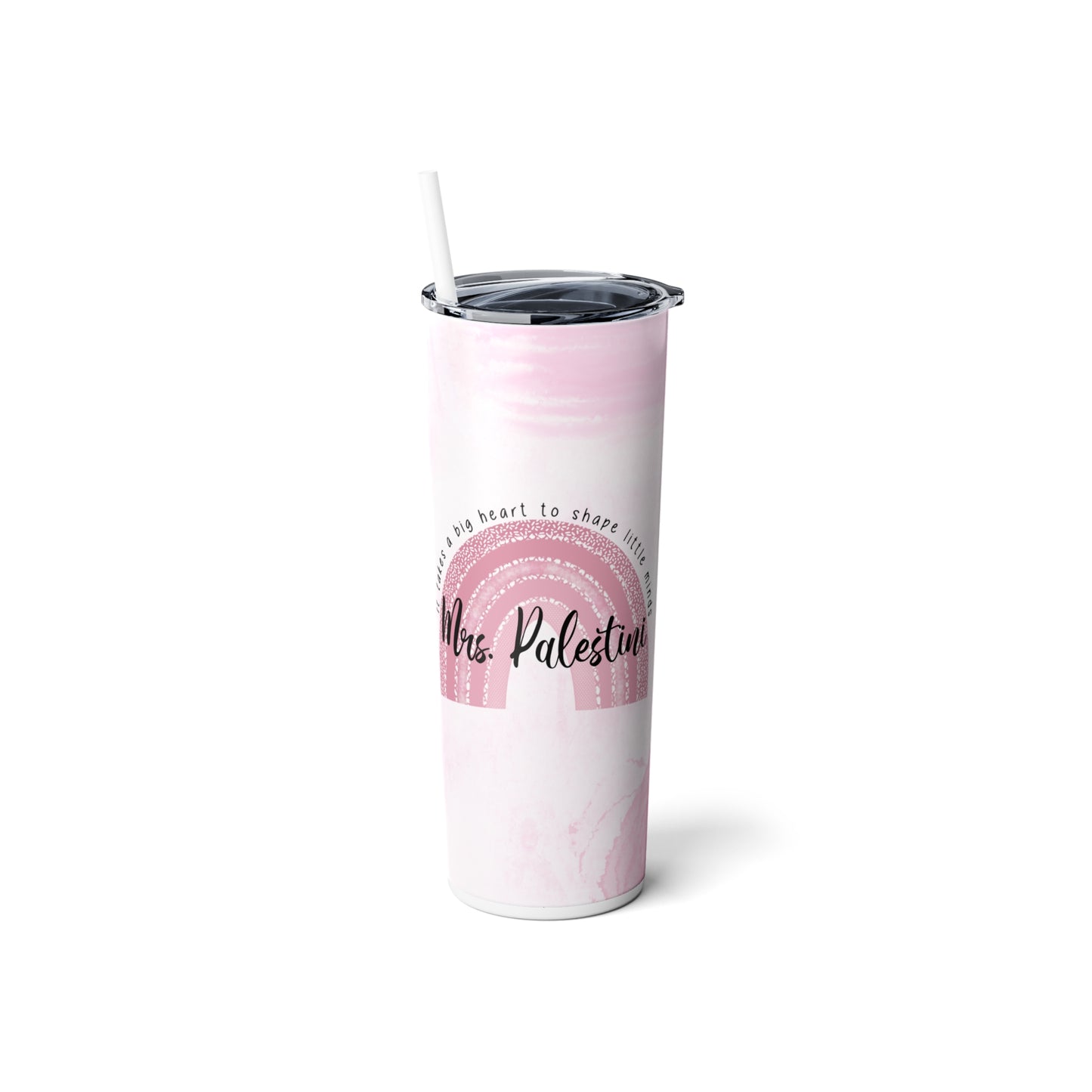 Skinny Steel Tumbler with Straw, 20oz