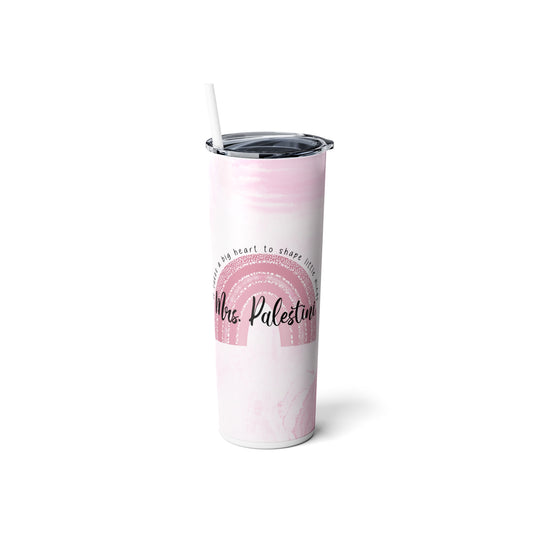 Skinny Steel Tumbler with Straw, 20oz