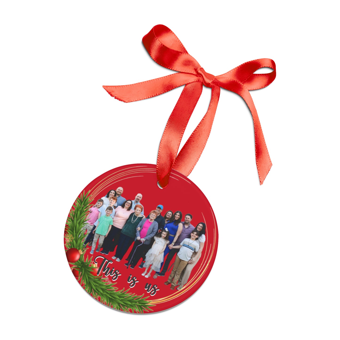 Acrylic Ornament with Ribbon