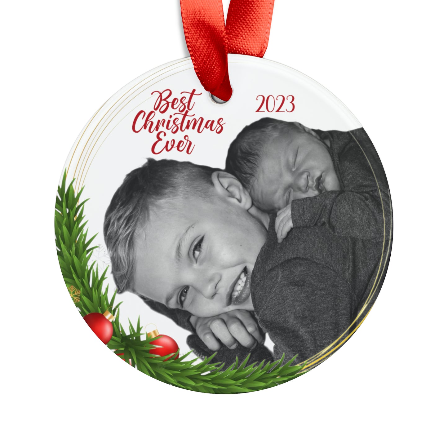 Acrylic Ornament with Ribbon