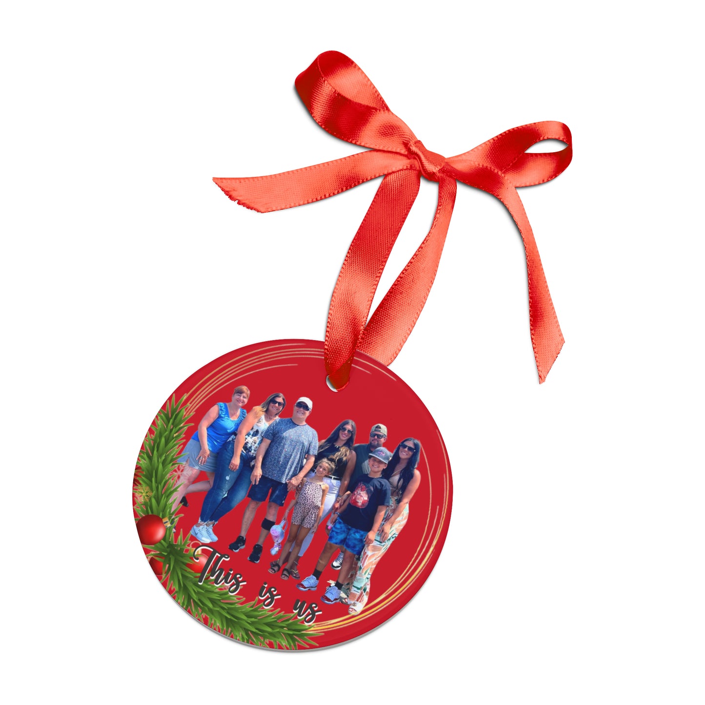 Acrylic Ornament with Ribbon
