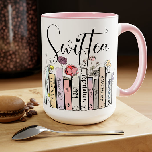 Two-Tone Coffee Mugs, 15oz