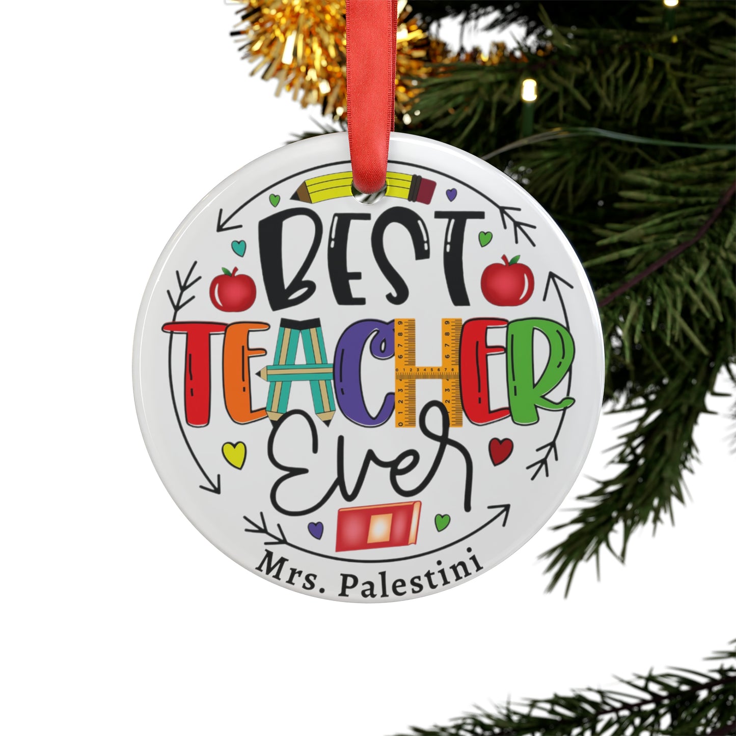 Acrylic Ornament with Ribbon