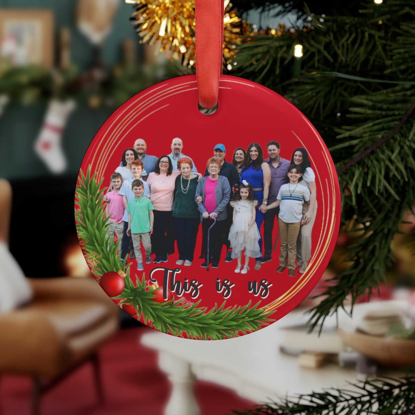 Acrylic Ornament with Ribbon