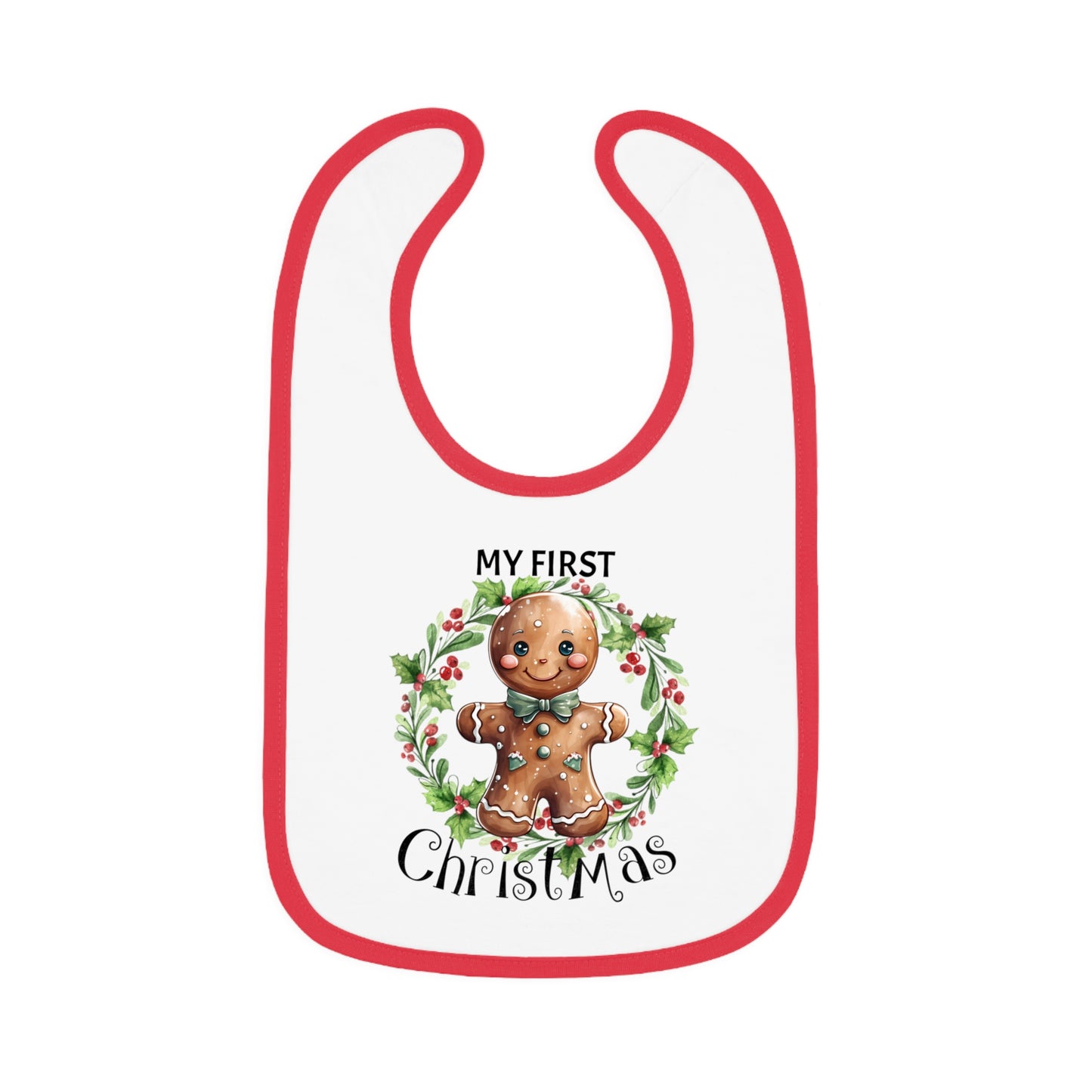 Baby Contrast Trim Jersey Bib