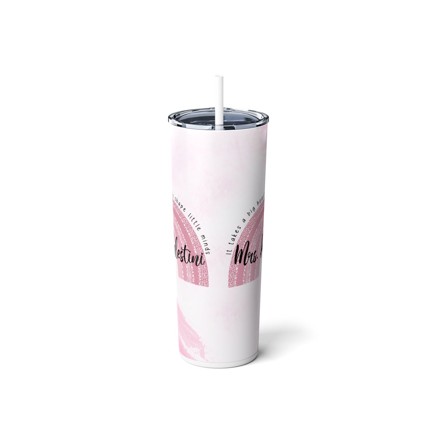 Skinny Steel Tumbler with Straw, 20oz