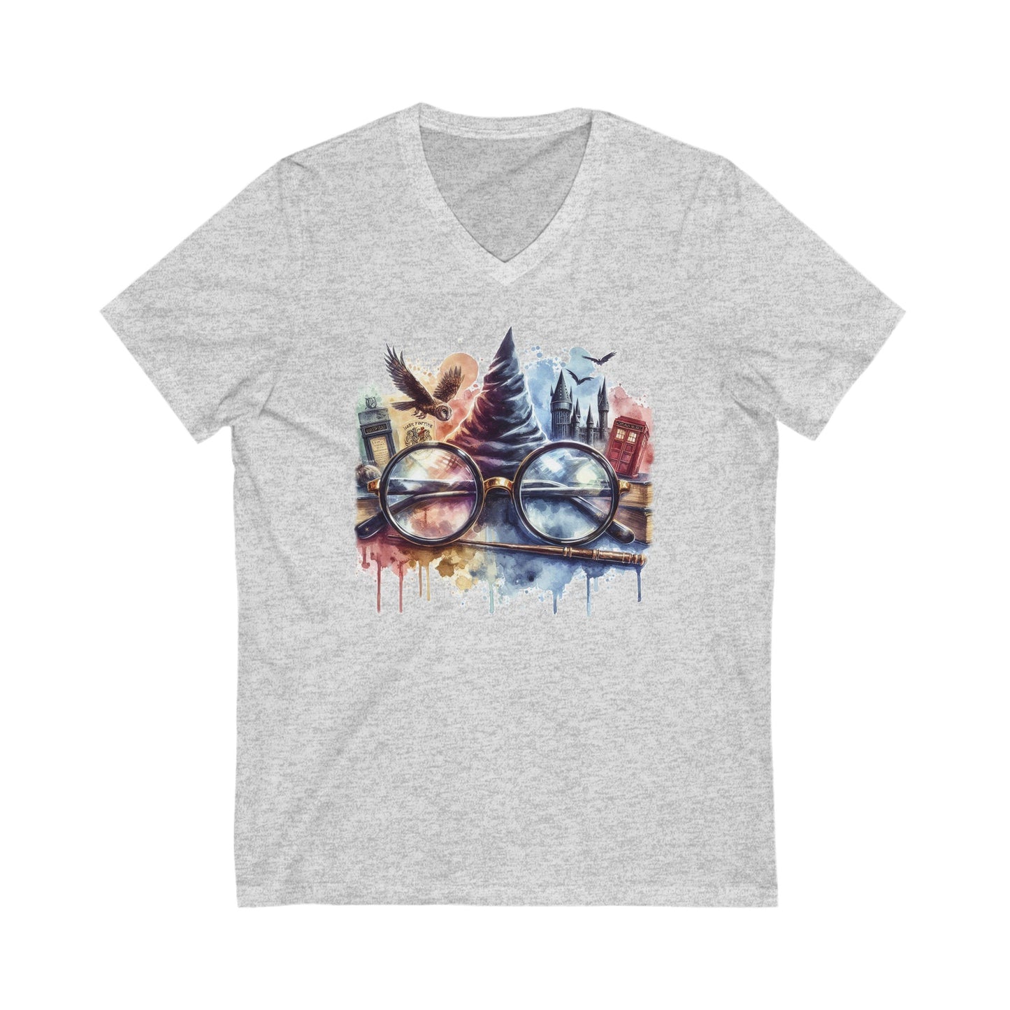 Unisex Jersey Short Sleeve V-Neck Tee