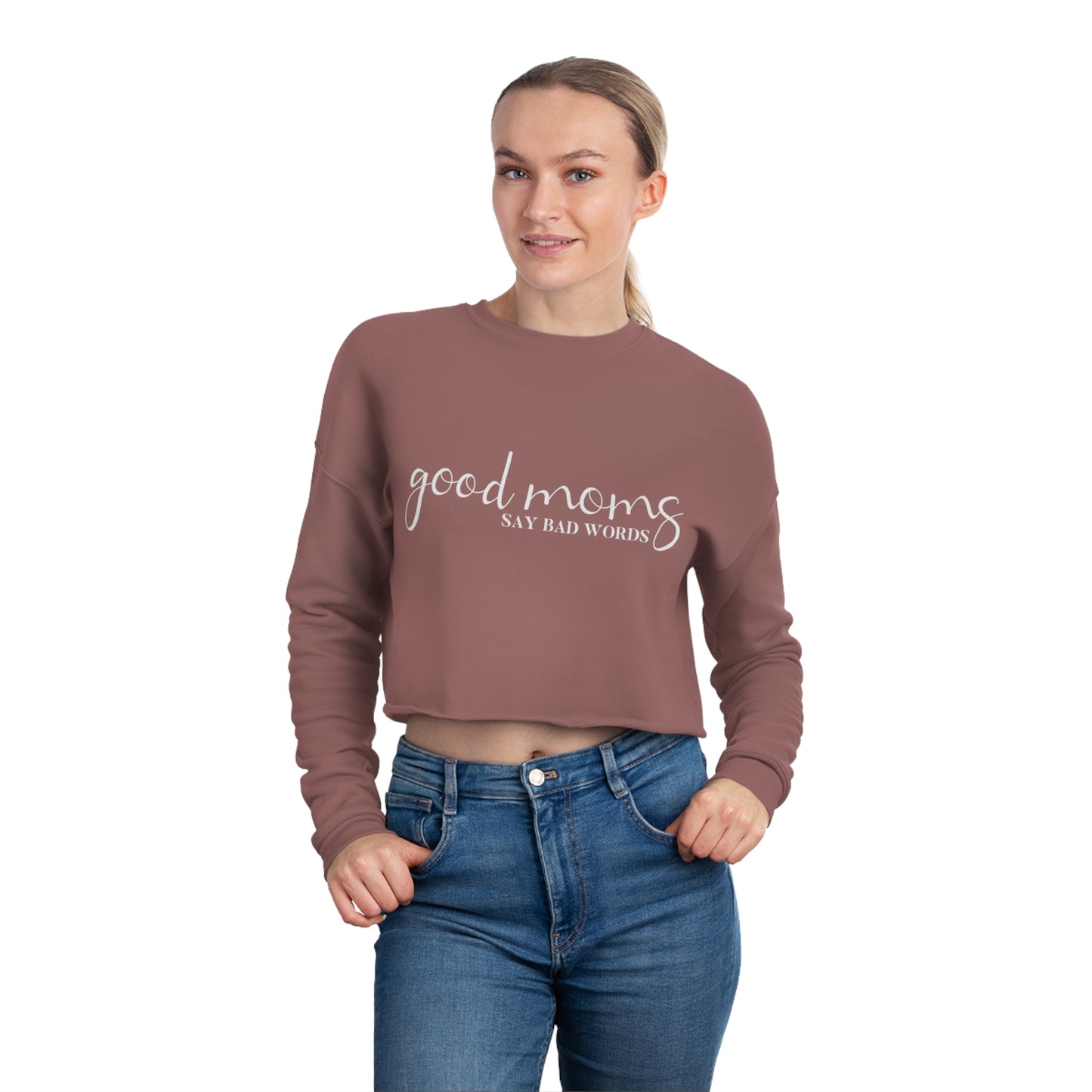 Good moms cropped sweatshirt