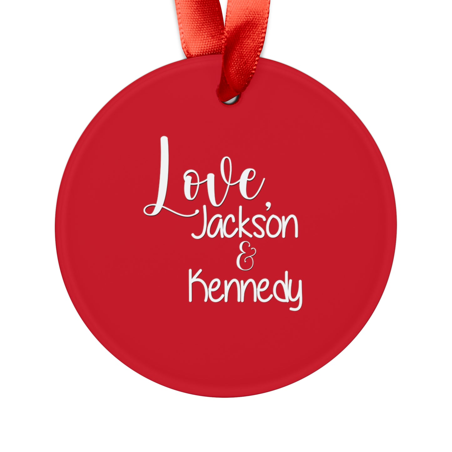 Acrylic Ornament with Ribbon