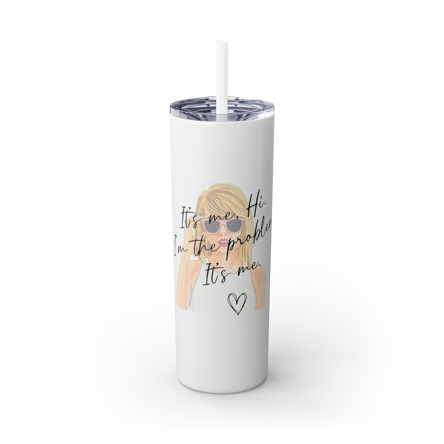 Skinny Tumbler with Straw, 20oz