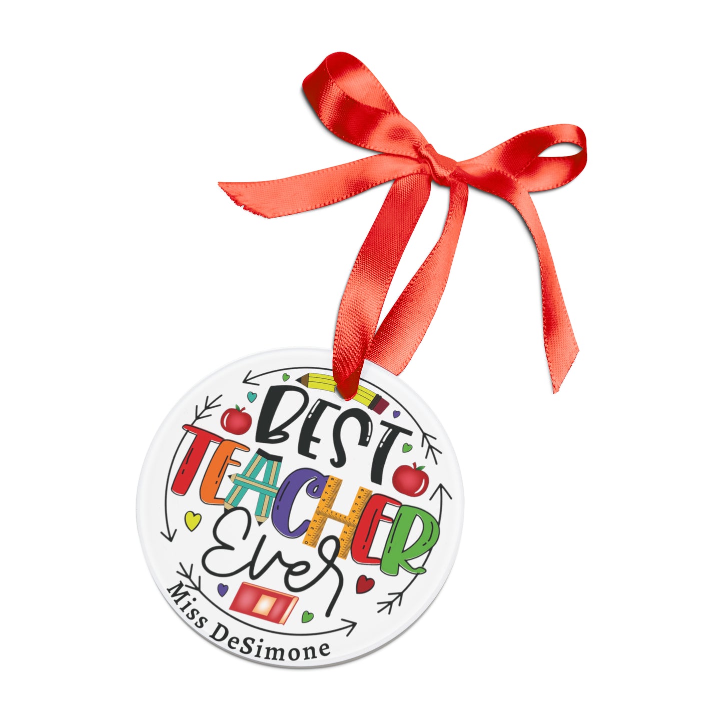 Copy of Acrylic Ornament with Ribbon