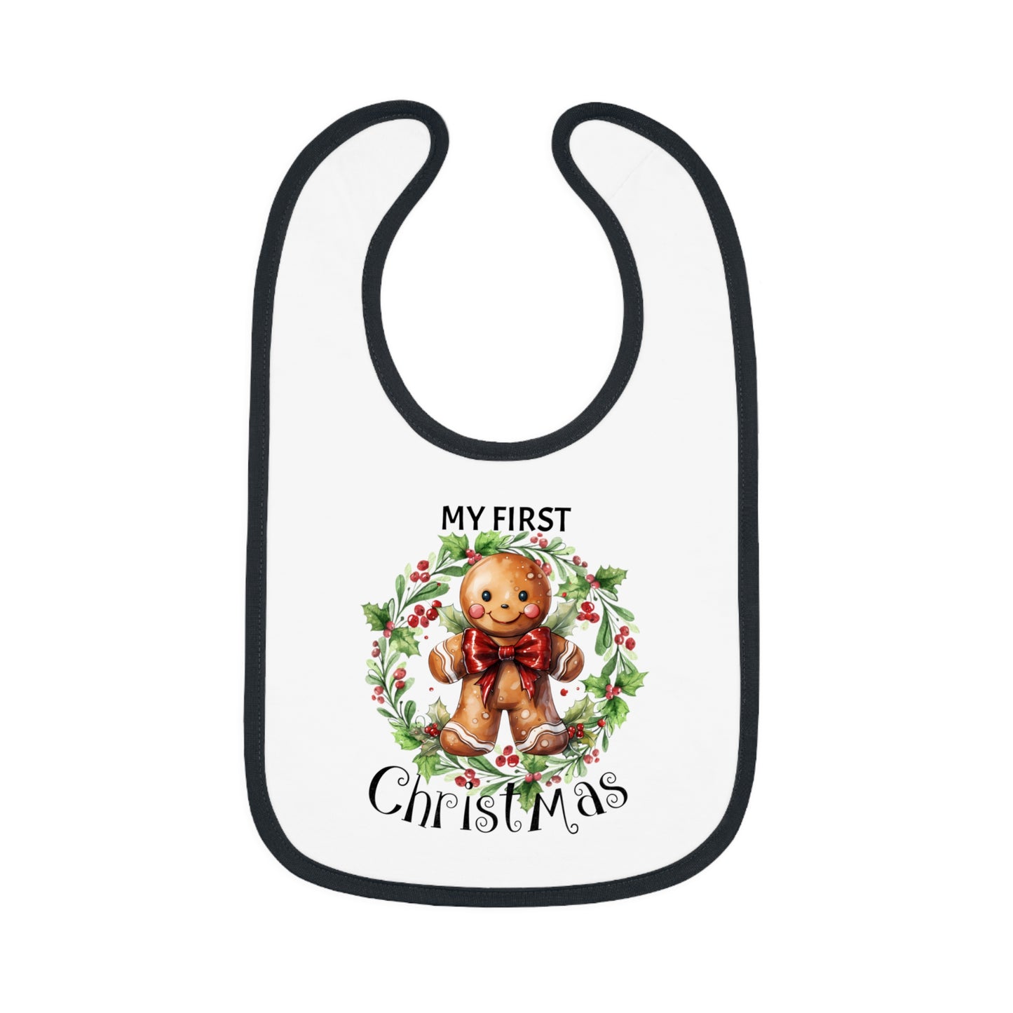 Baby Contrast Trim Jersey Bib