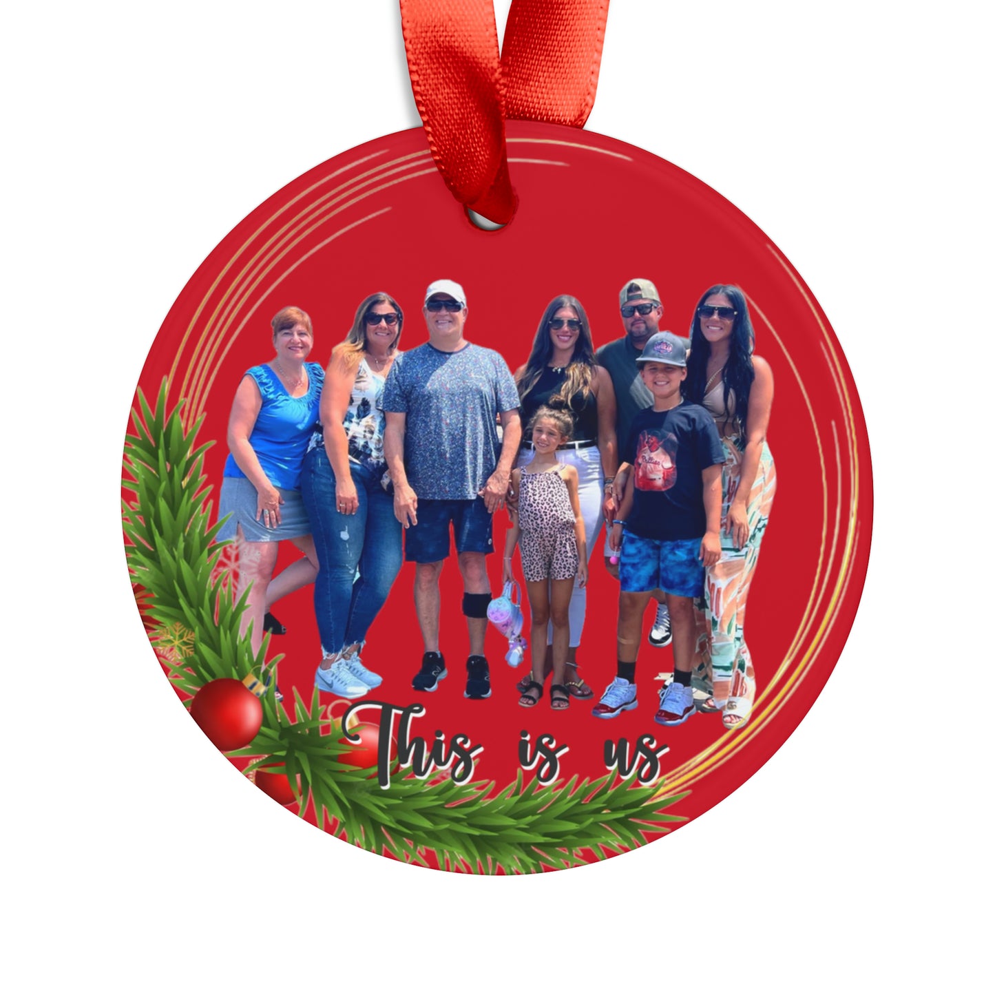 Acrylic Ornament with Ribbon