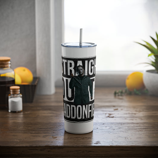 Skinny Steel Tumbler with Straw, 20oz
