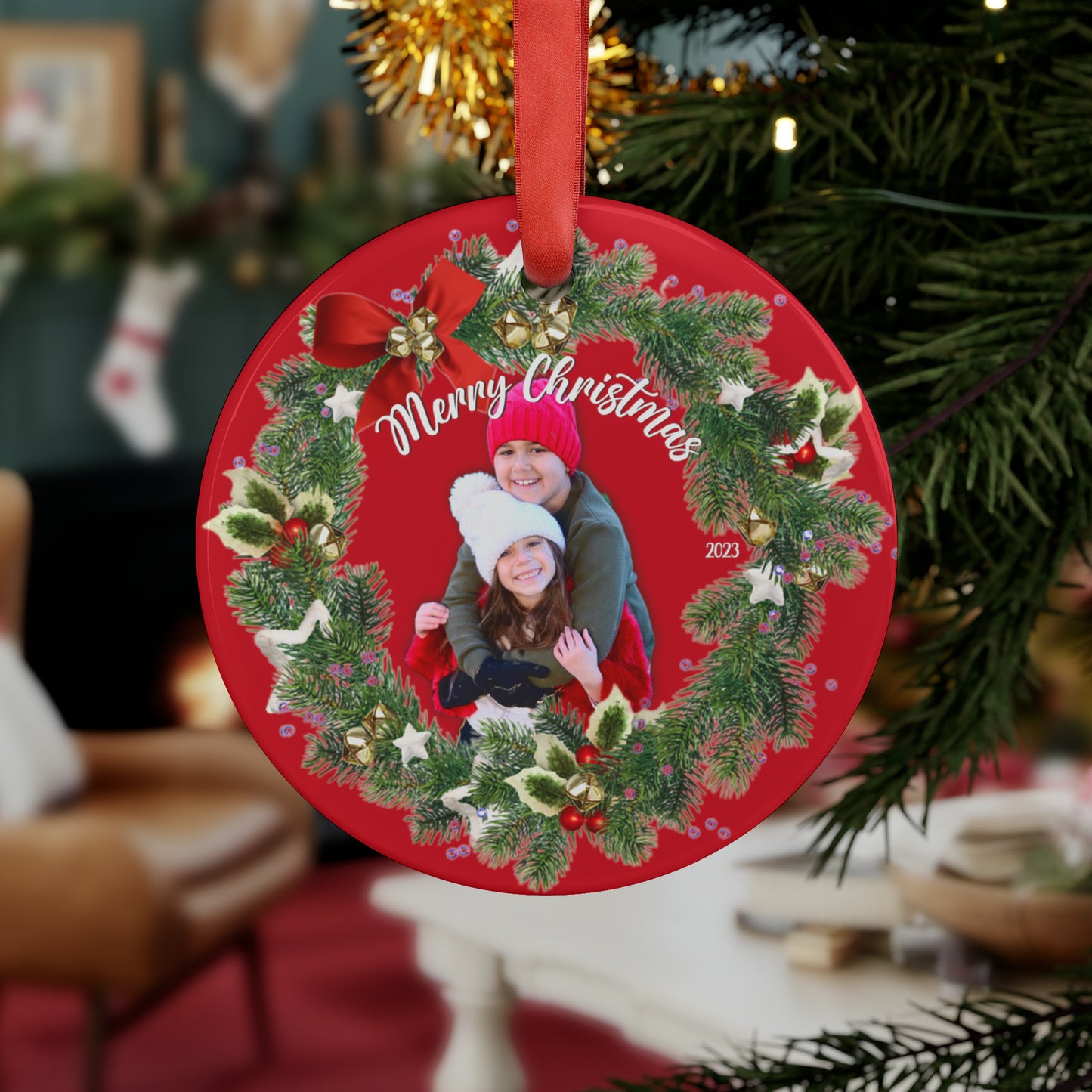 Acrylic Ornament with Ribbon