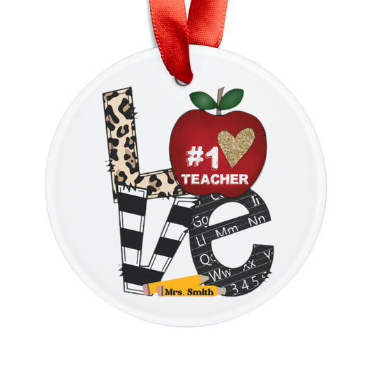 Acrylic Ornament with Ribbon