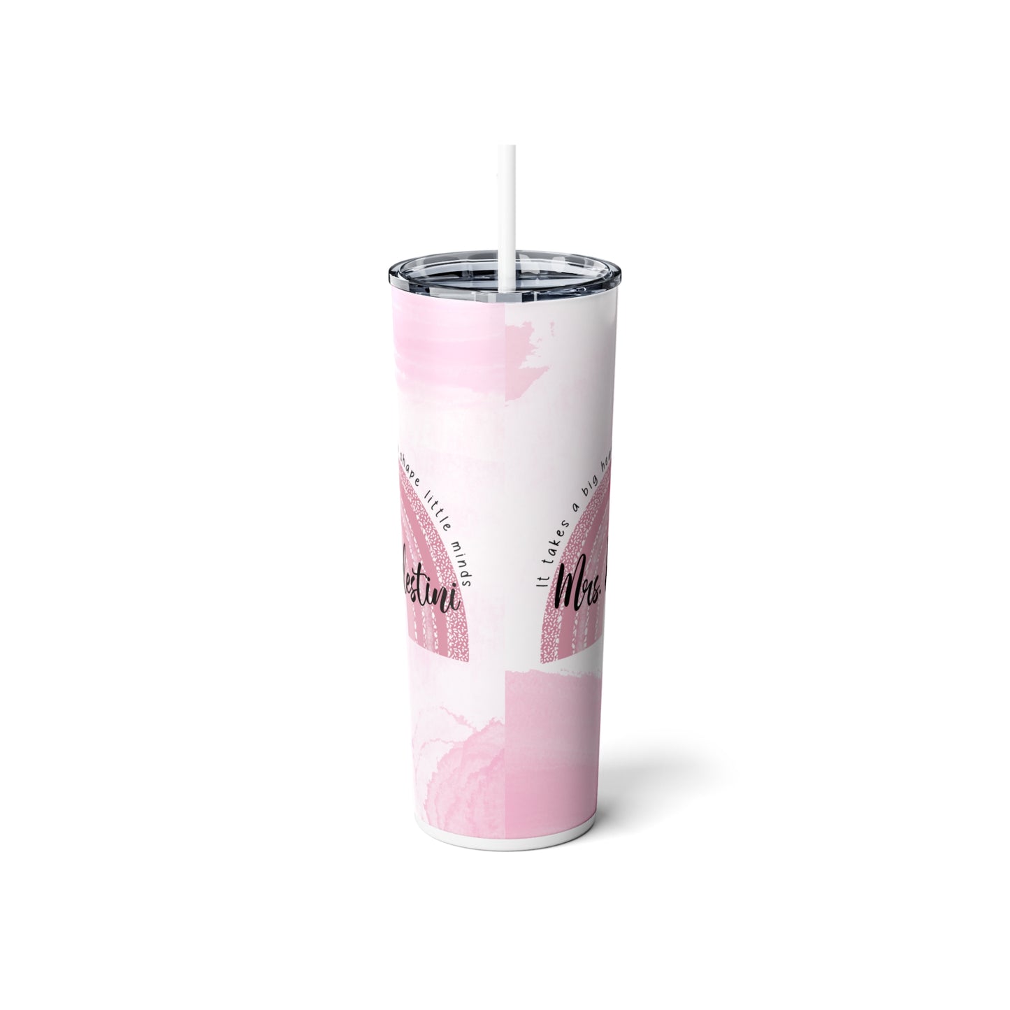 Skinny Steel Tumbler with Straw, 20oz