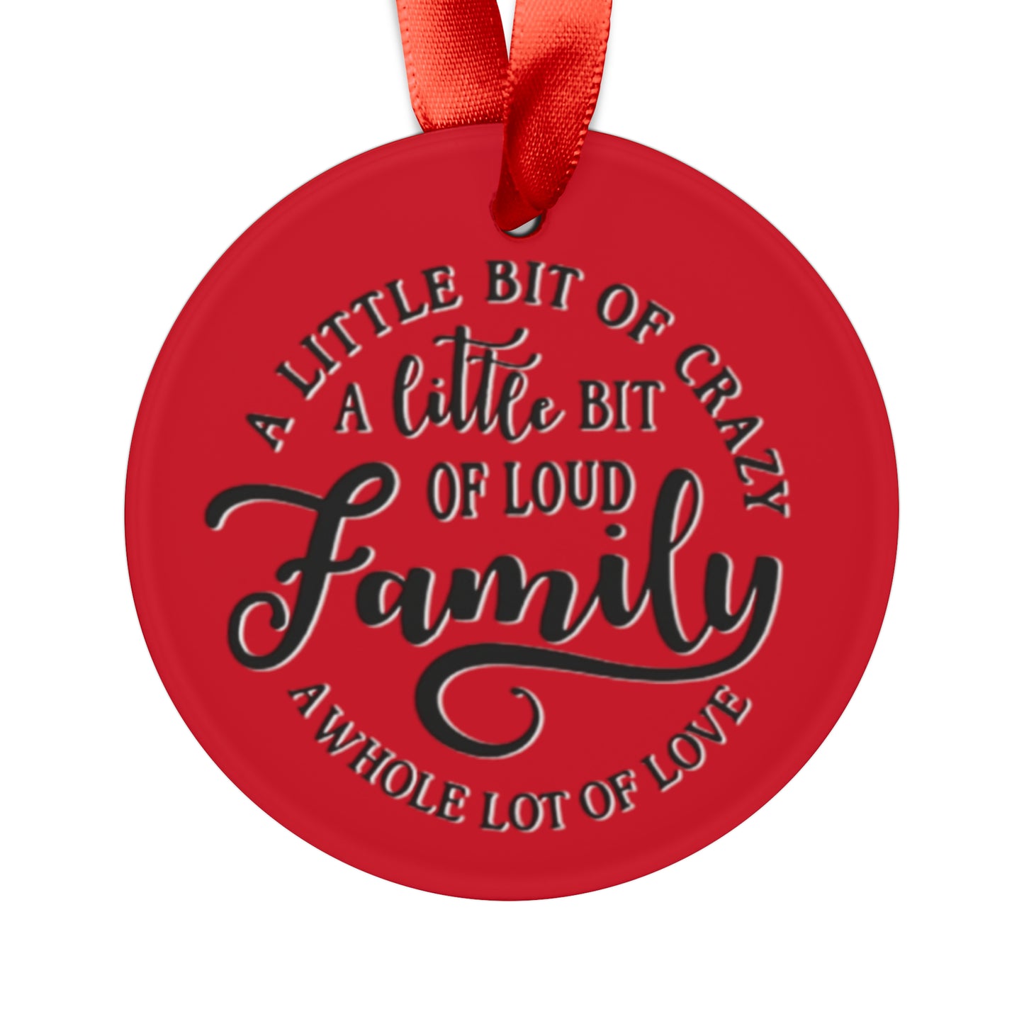 Acrylic Ornament with Ribbon