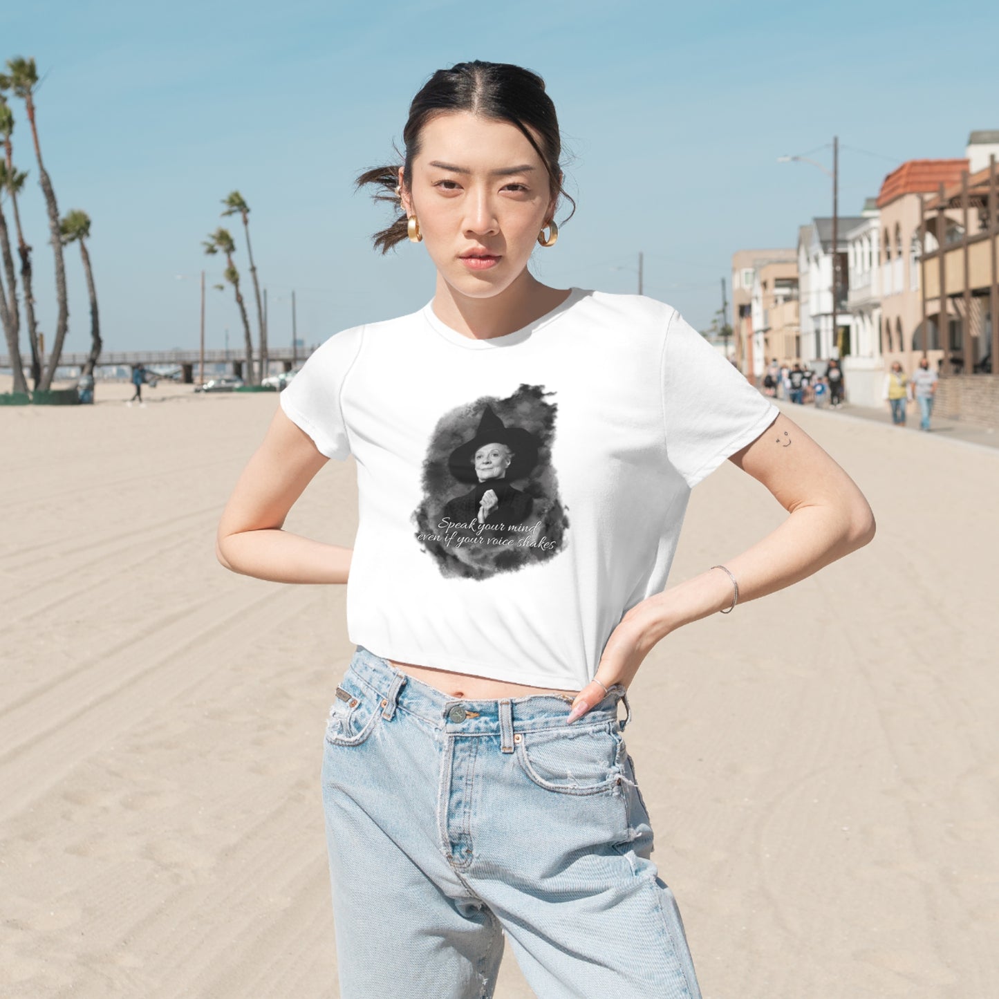 Women's Flowy Cropped Tee
