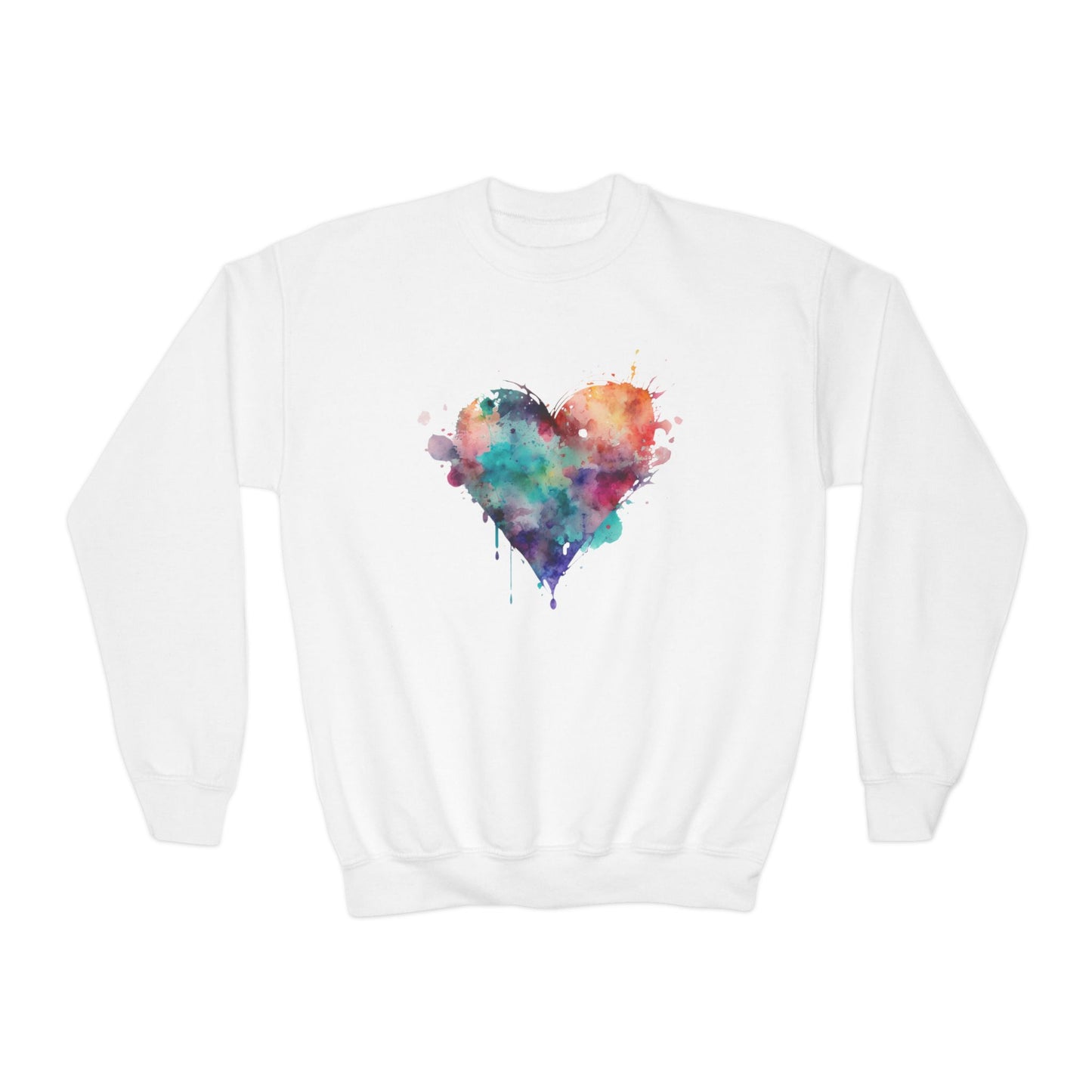 Splattered heart Youth Crewneck Sweatshirt