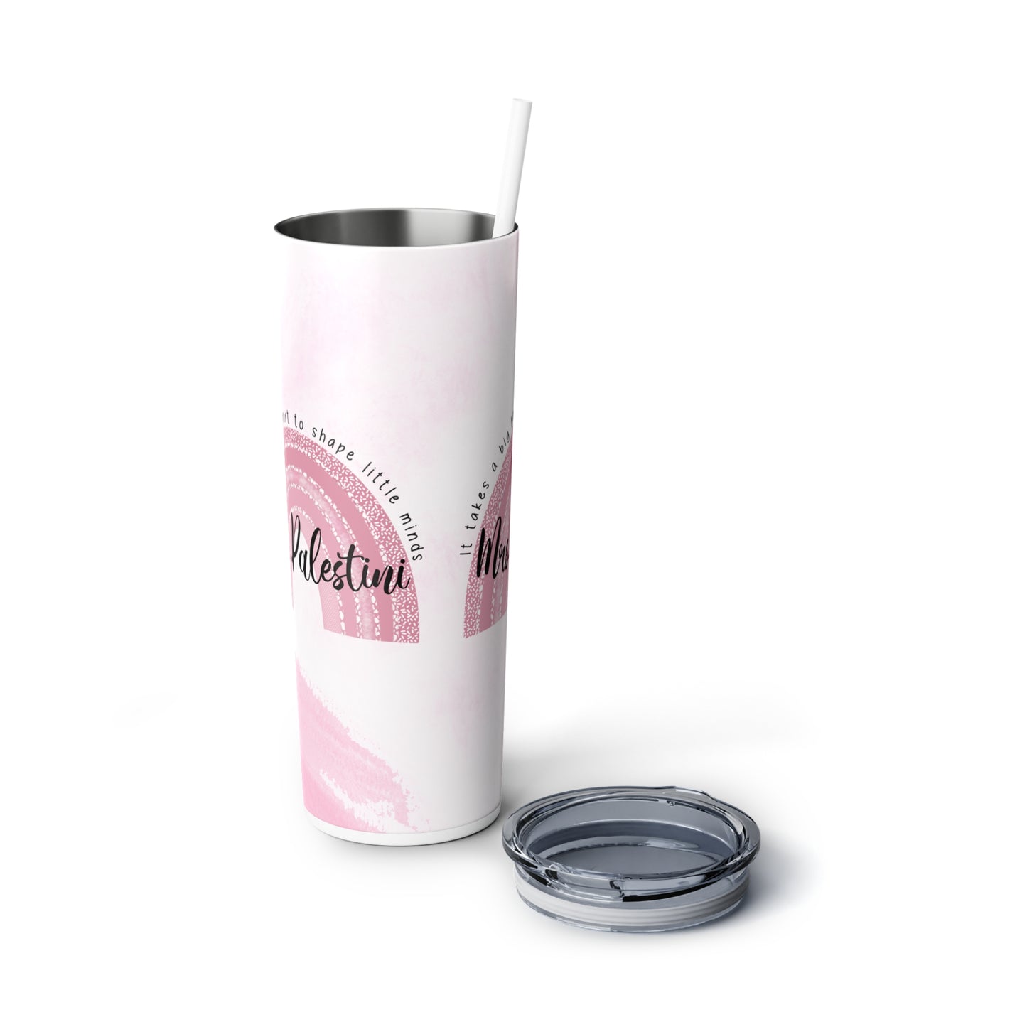 Skinny Steel Tumbler with Straw, 20oz