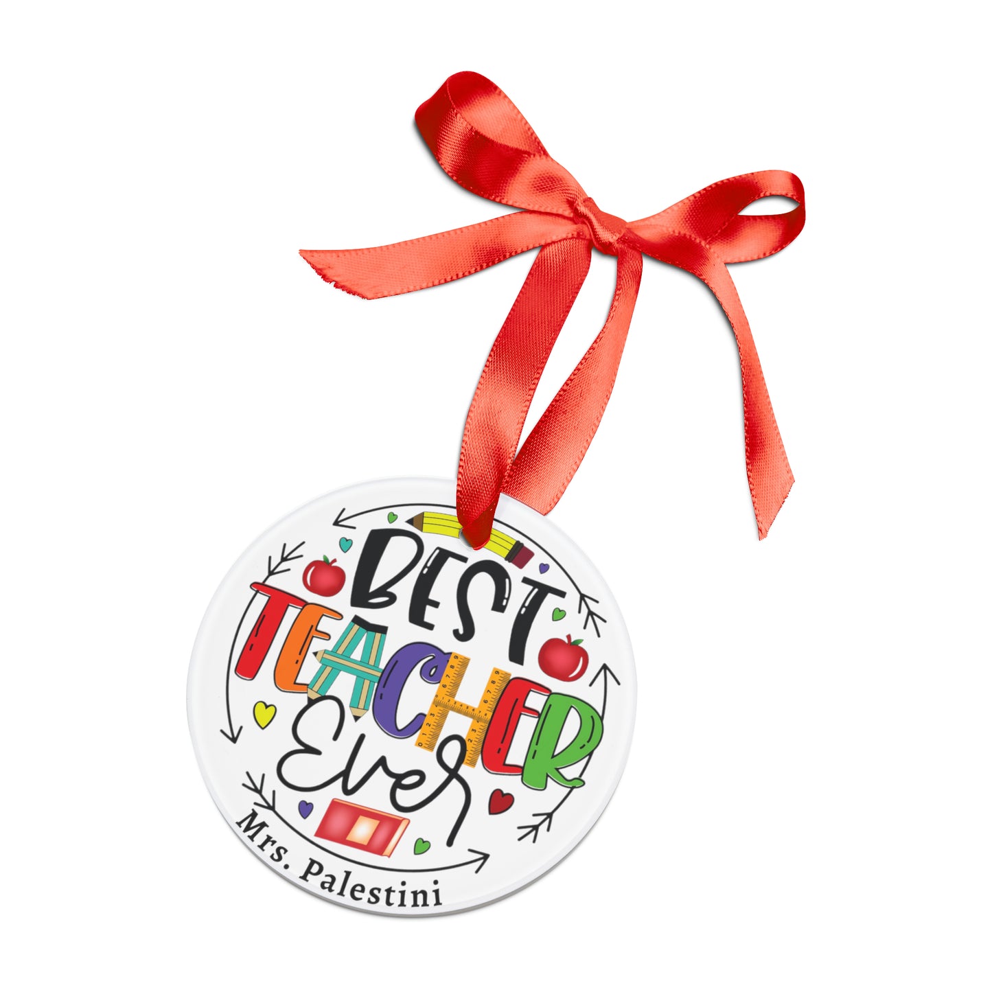 Acrylic Ornament with Ribbon