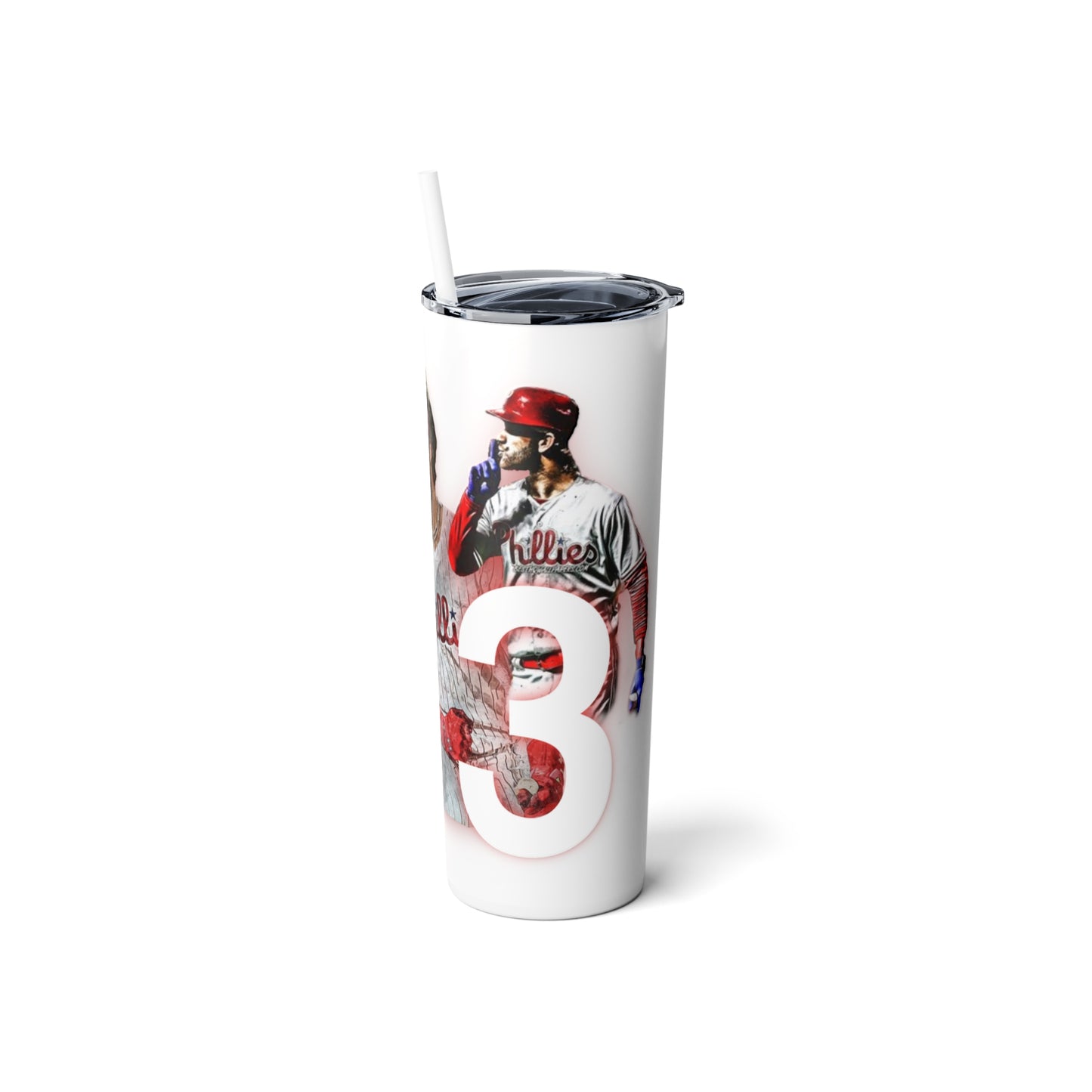 Skinny Steel Tumbler with Straw, 20oz