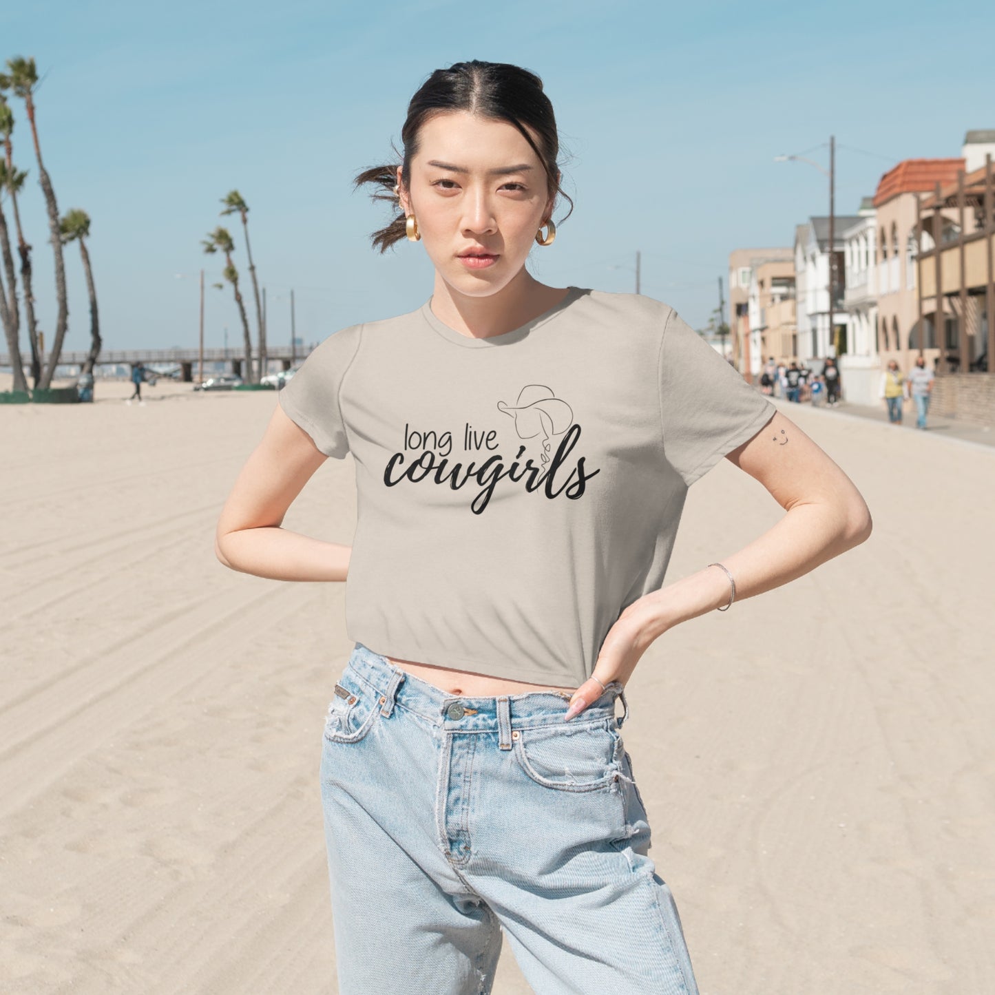 Women's Flowy Cropped Tee