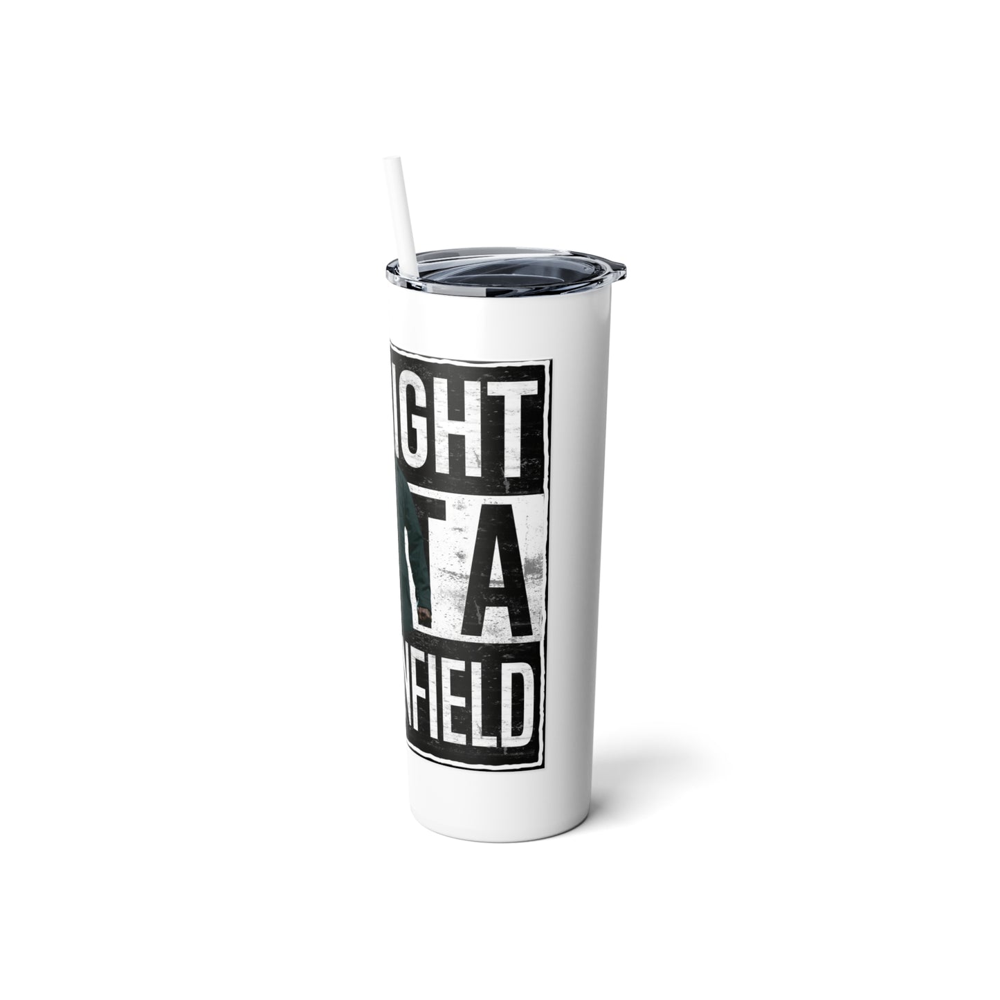 Skinny Steel Tumbler with Straw, 20oz