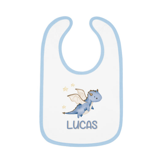 Baby Contrast Trim Jersey Bib
