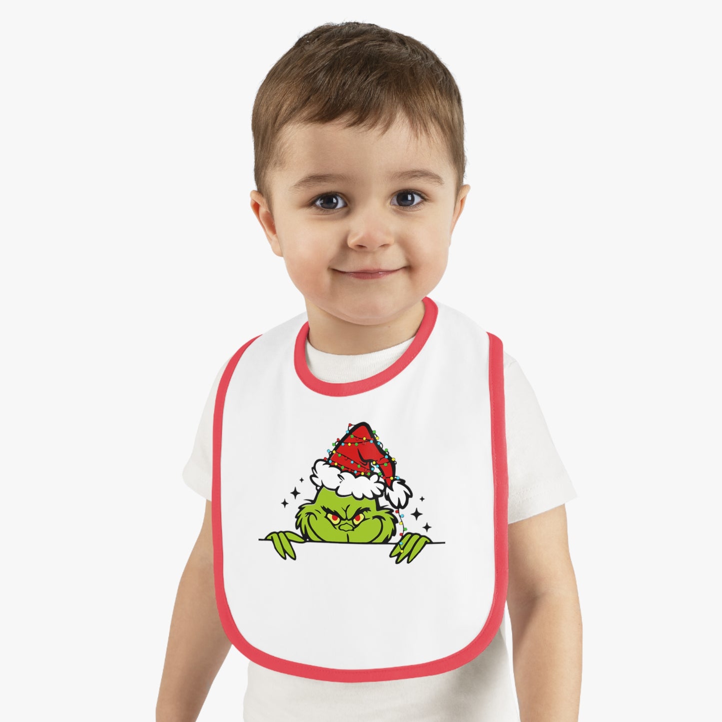 Baby Contrast Trim Jersey Bib