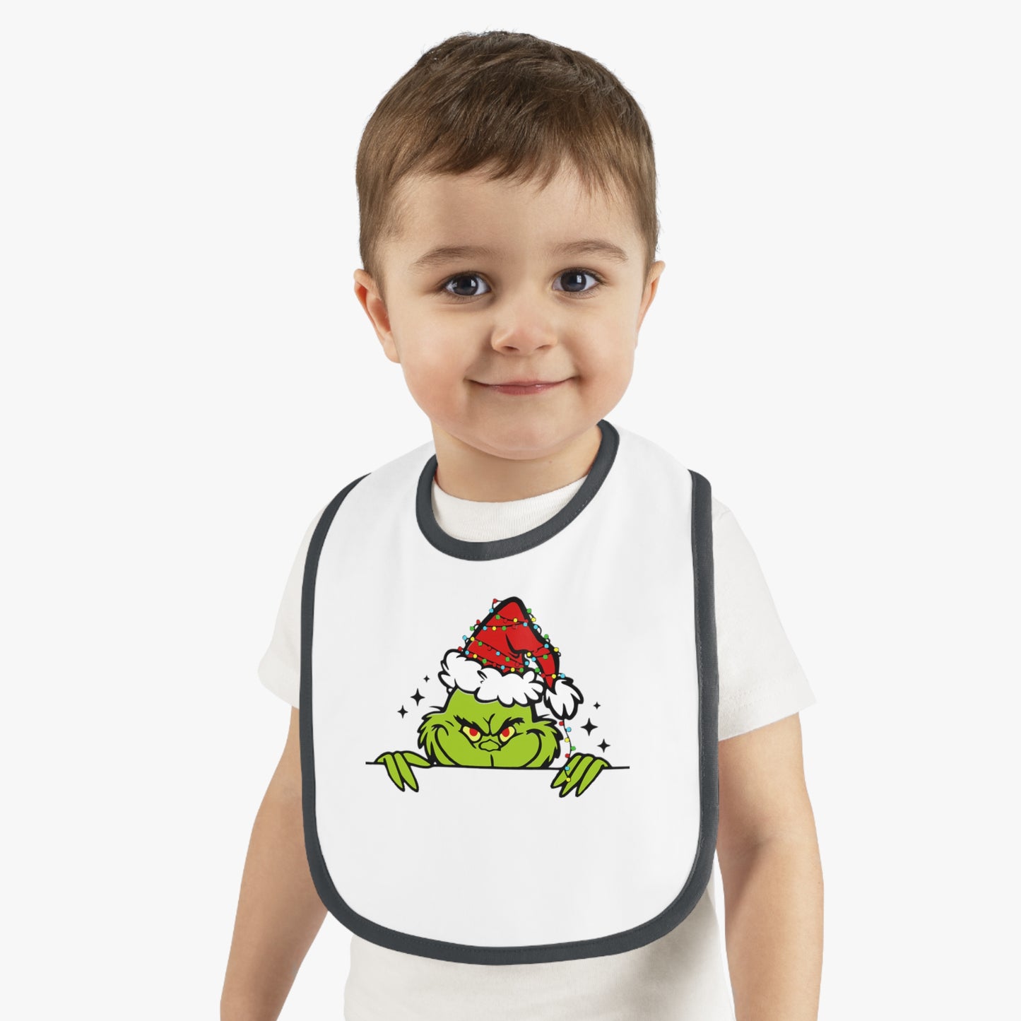 Baby Contrast Trim Jersey Bib