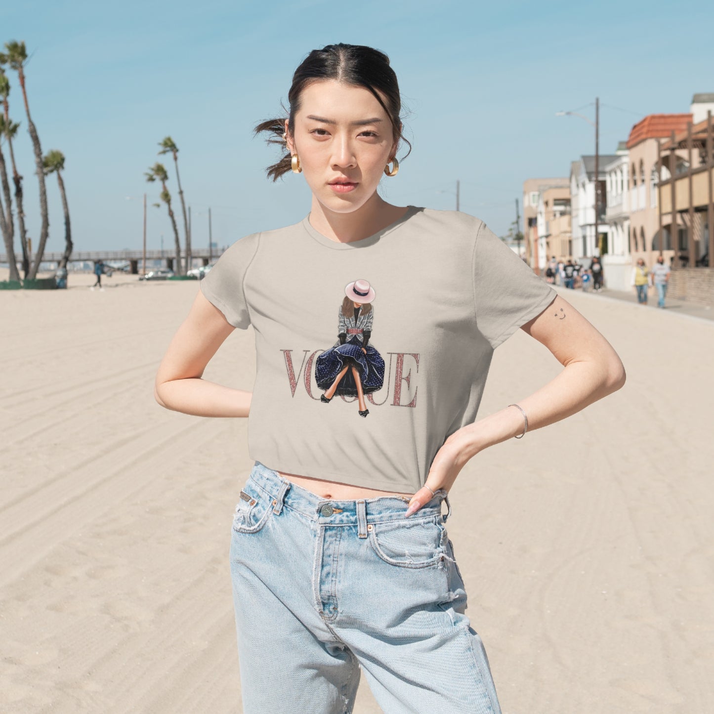 Women's Flowy Cropped Tee