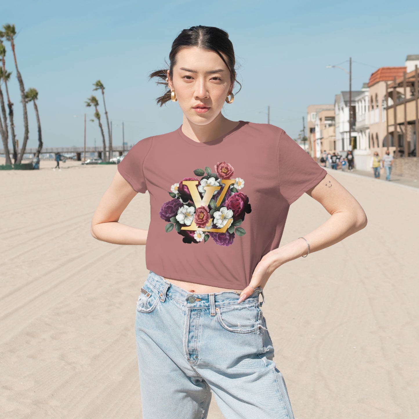 Women's Flowy Cropped Tee