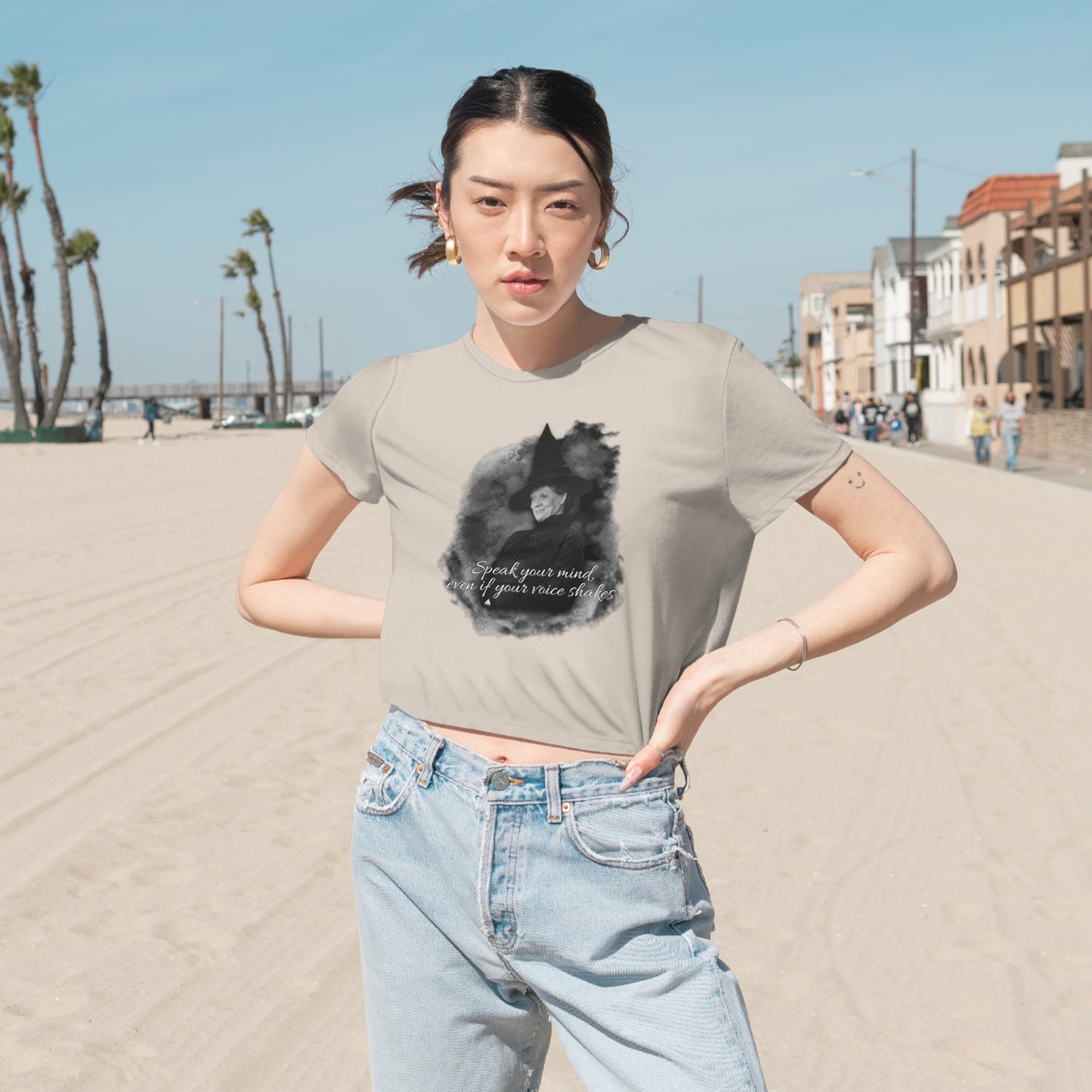 Women's Flowy Cropped Tee