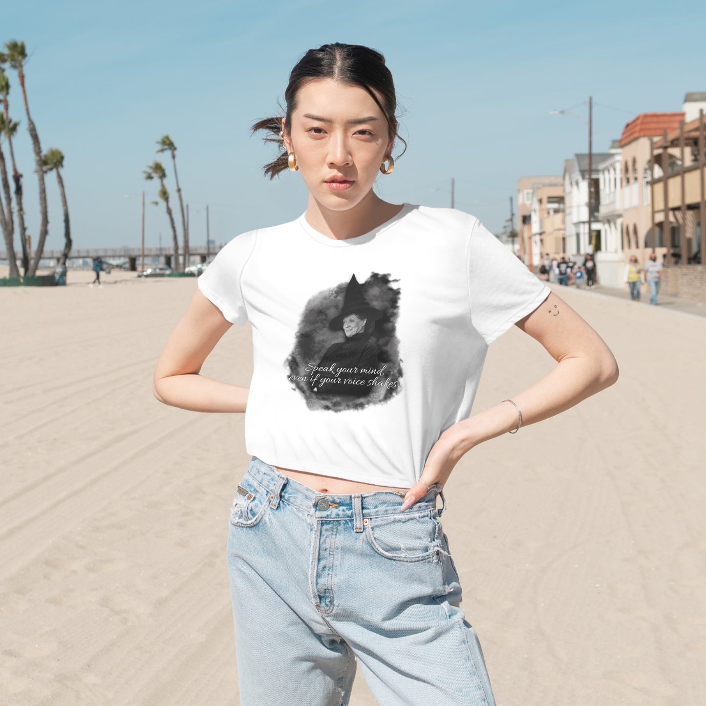 Women's Flowy Cropped Tee