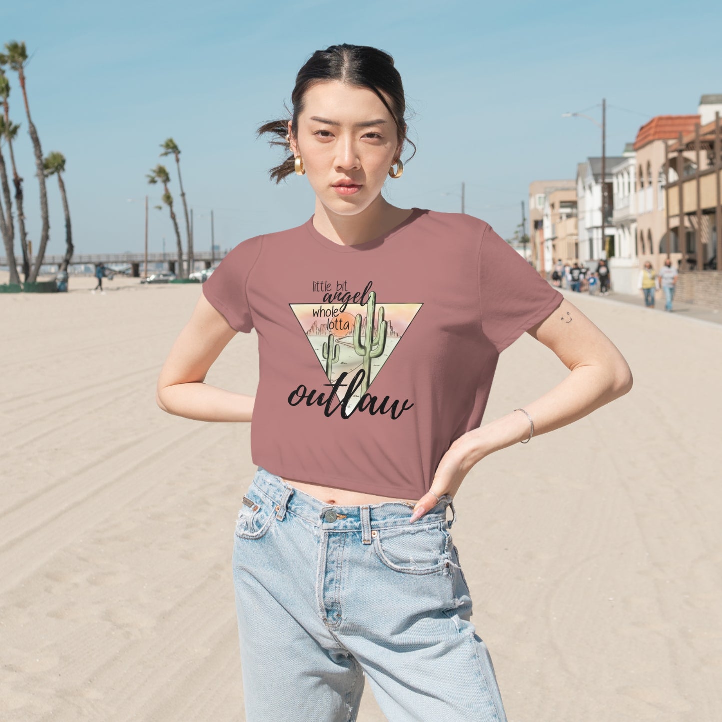 Women's Flowy Cropped Tee