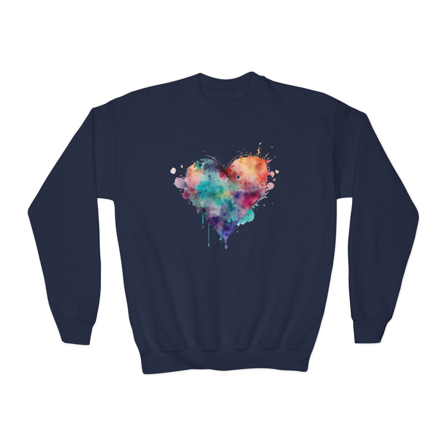 Splattered heart Youth Crewneck Sweatshirt
