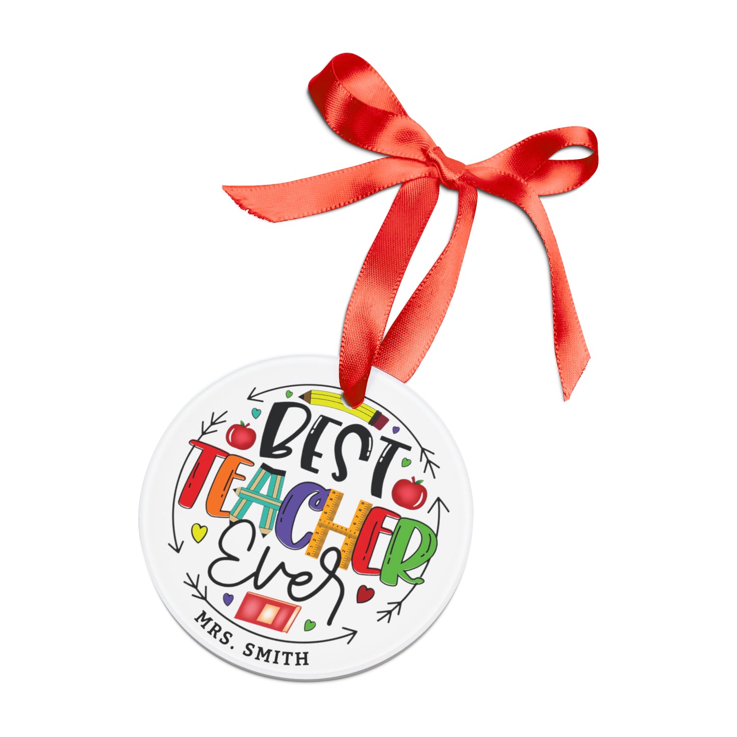 Acrylic Ornament with Ribbon