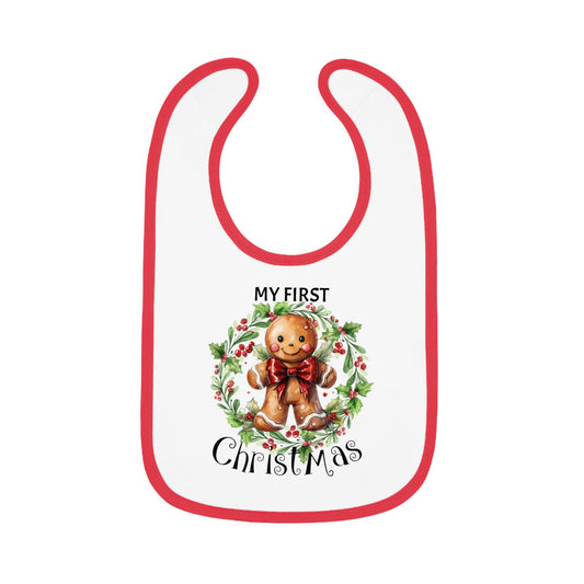 Baby Contrast Trim Jersey Bib