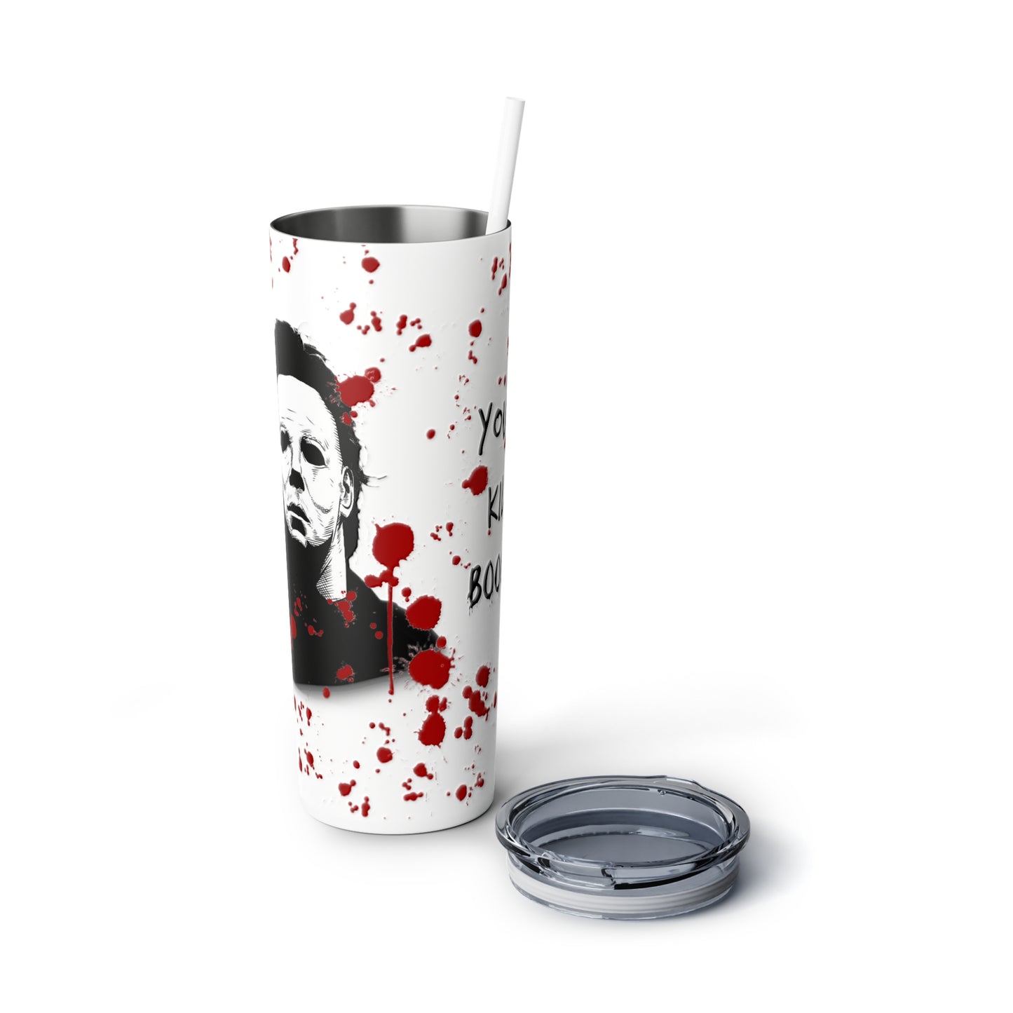 Skinny Steel Tumbler with Straw, 20oz